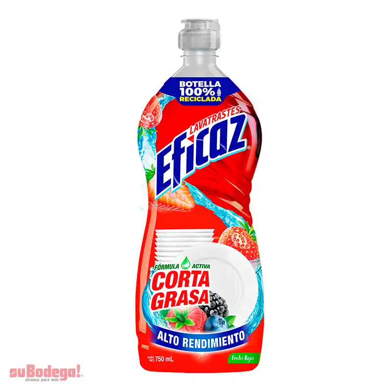 Detergente Eficaz Frutos Rojos 750 ml.