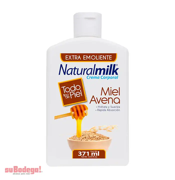 Crema Naturalmilk Miel y Avena 371 ml.