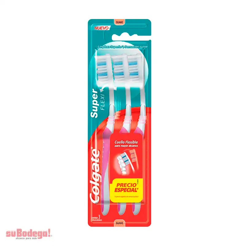 Cepillo Dental Colgate Super Flexi 3 pz.