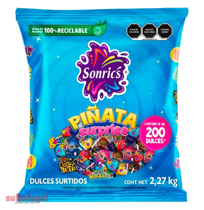 Piñata Surprise Sonrics 2.27 kg.