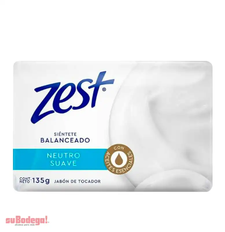 Jabón de Tocador Zest Neutro Suave 150 gr.