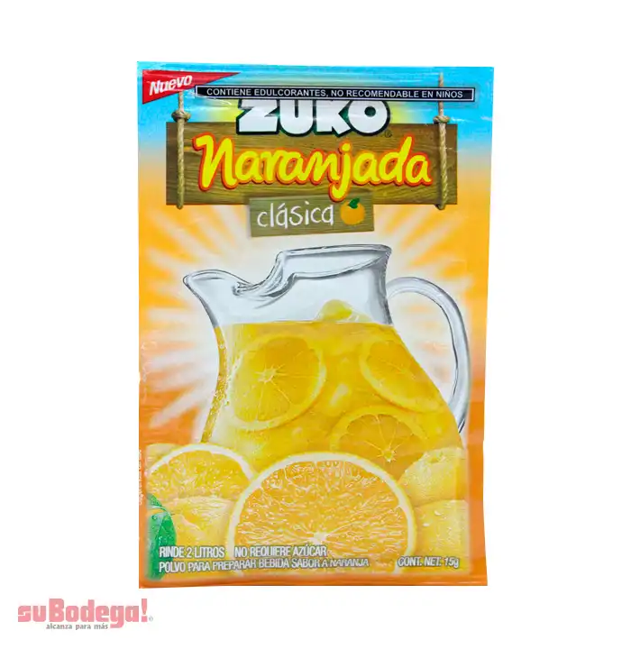 Refresco Zuko Naranjada 15 gr.