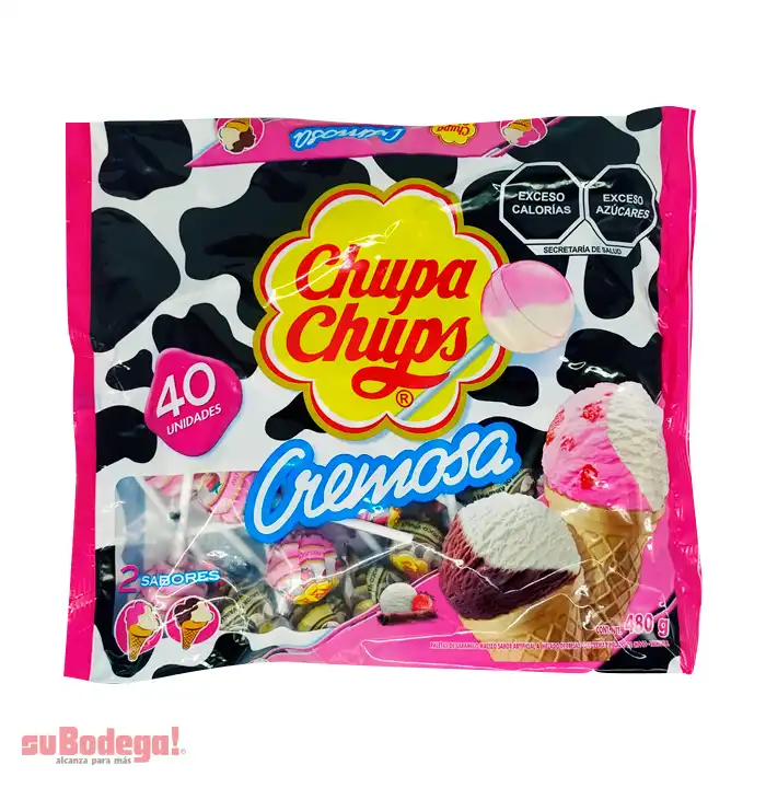 Paleta Chupa Chups Cremosa 40 pz.