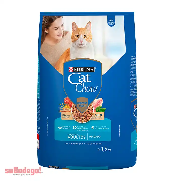 Alimento Purina Cat Chow Adulto Pescado 1.5 kg.