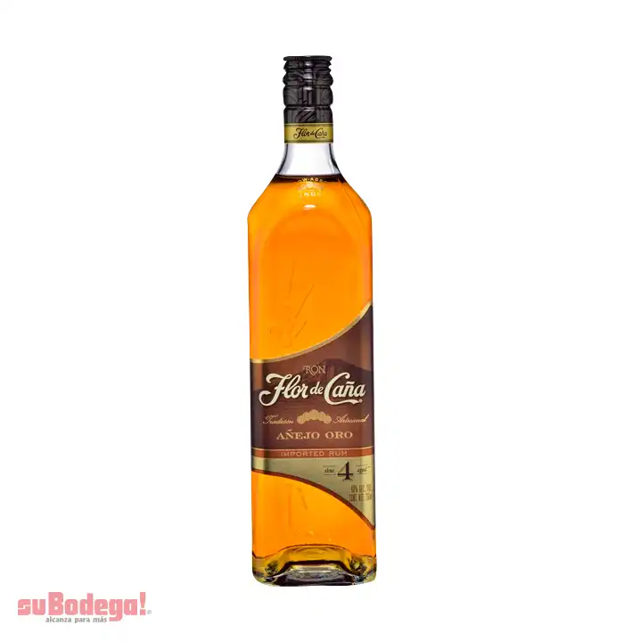 Ron Flor de Caña Añejo Oro 4 Años 750 ml.