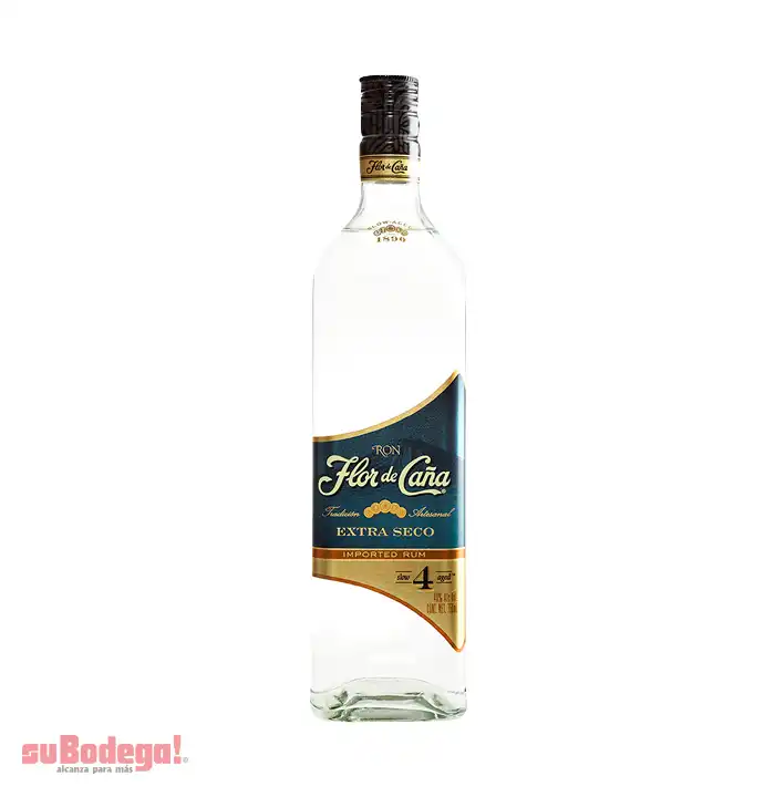 Ron Flor de Caña Blanco 4 Años 750 ml.