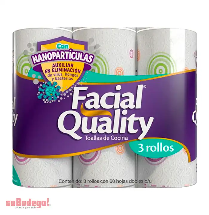 Servitoalla Facial Quality 3 Rollos.