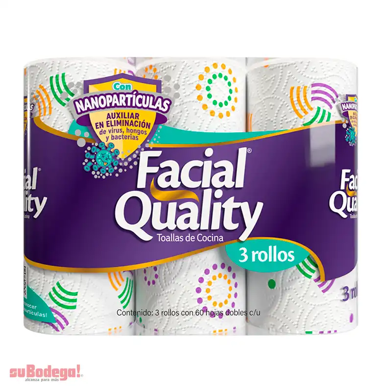 Servitoalla Facial Quality 3 Rollos.