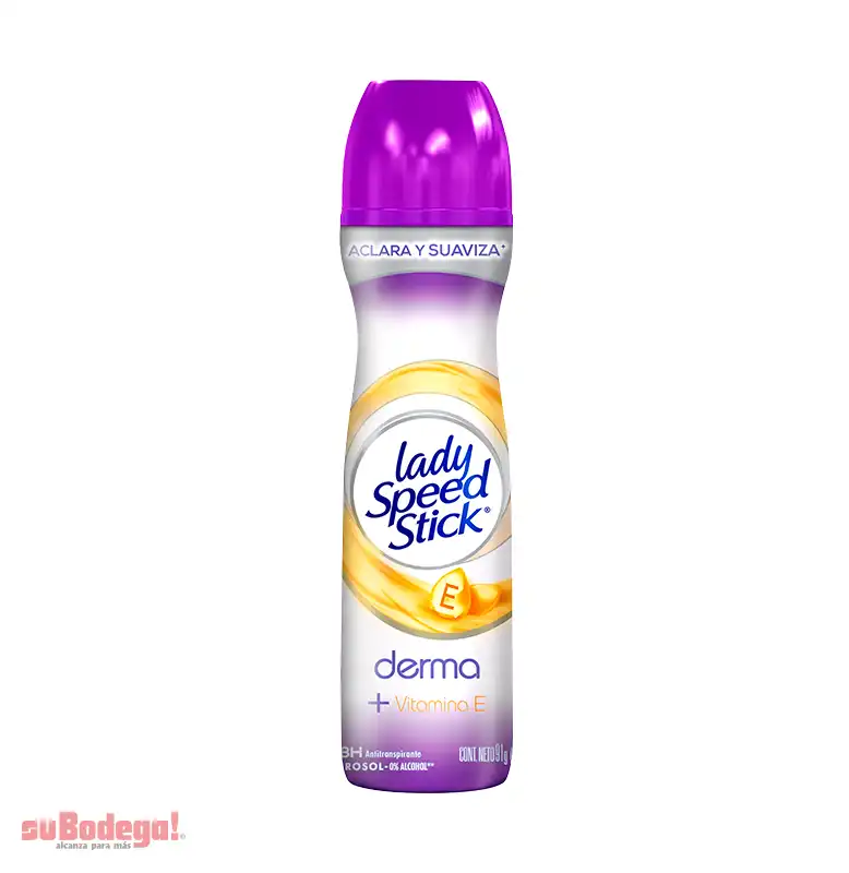Desodorante Lady Speed Stick Derma Vitamina E Aerosol 150 ml.