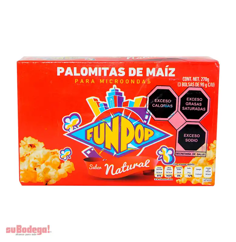 Palomitas Fun Pop Natural 3/90 gr.
