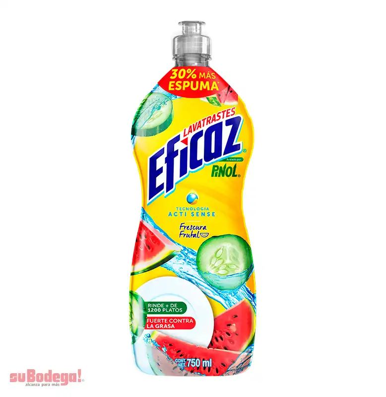 Detergente Eficaz Frescura Frutal 750 ml.