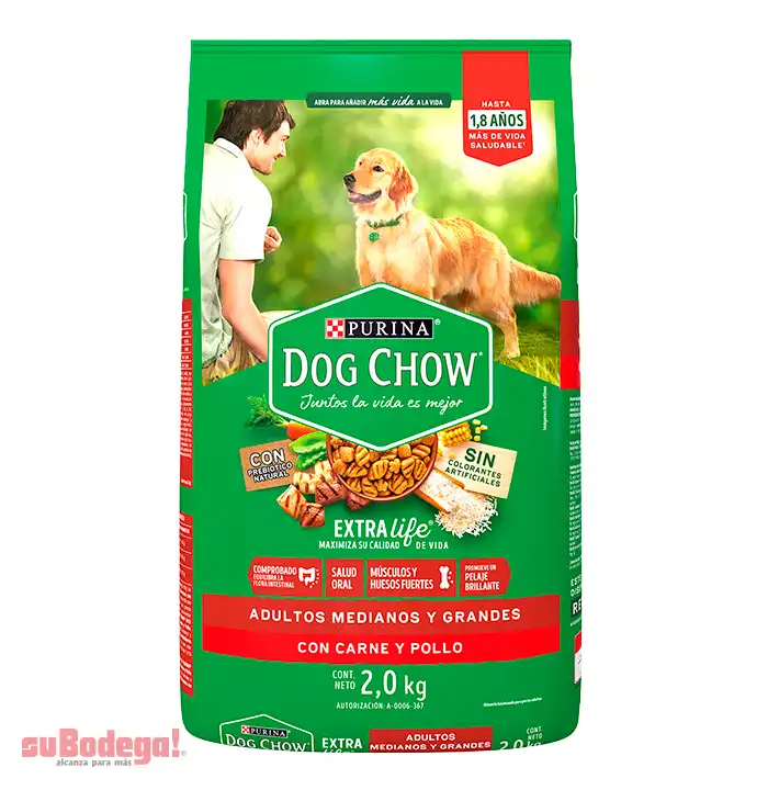 Alimento Purina Dog Chow Adulto 2 kg.