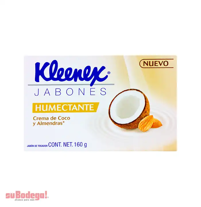 Jabón de Tocador Kleenex Crema de Coco y Almendras 160 gr.