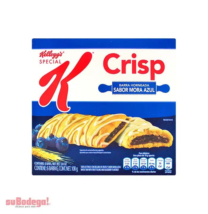 Barra de Trigo Kelloggs Special K Crisp Mora Azul 108 gr.