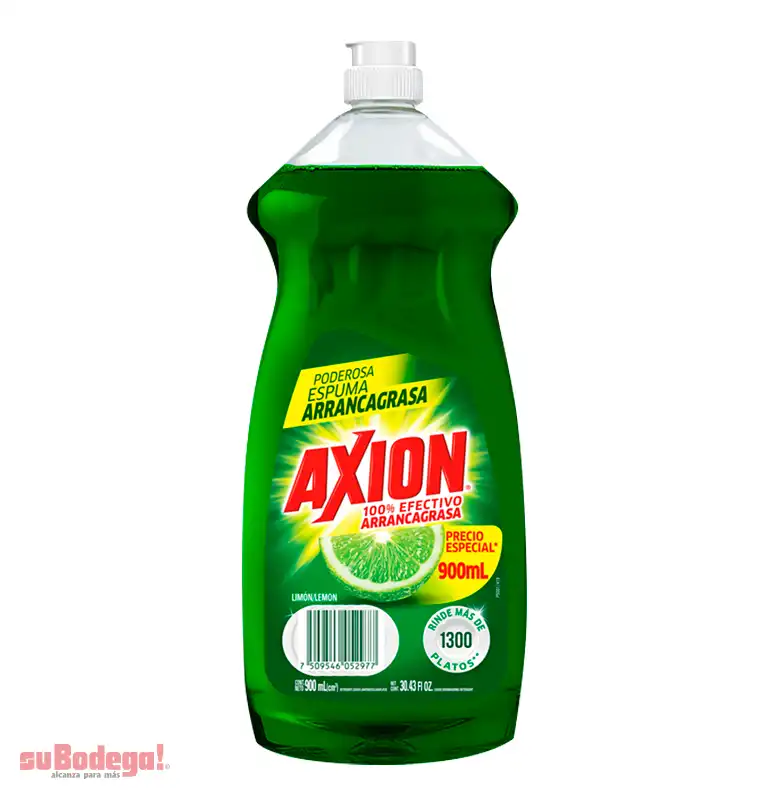 Detergente Axión Limón Líquido 900 ml. Precio Especial
