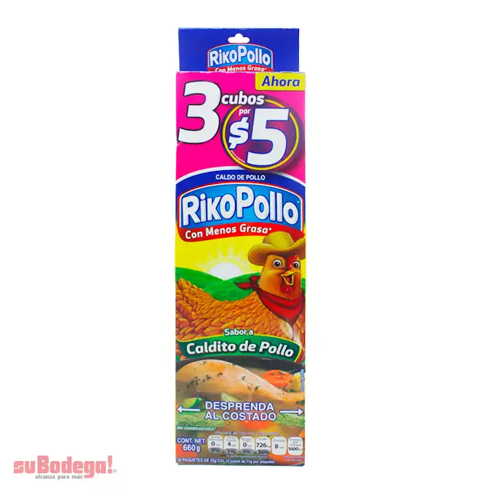 Caldo Riko Pollo Exhibidor 20/3 pz.