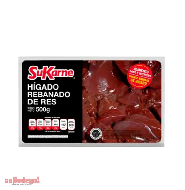 Hígado Rebanado de Res Sukarne 500 gr.