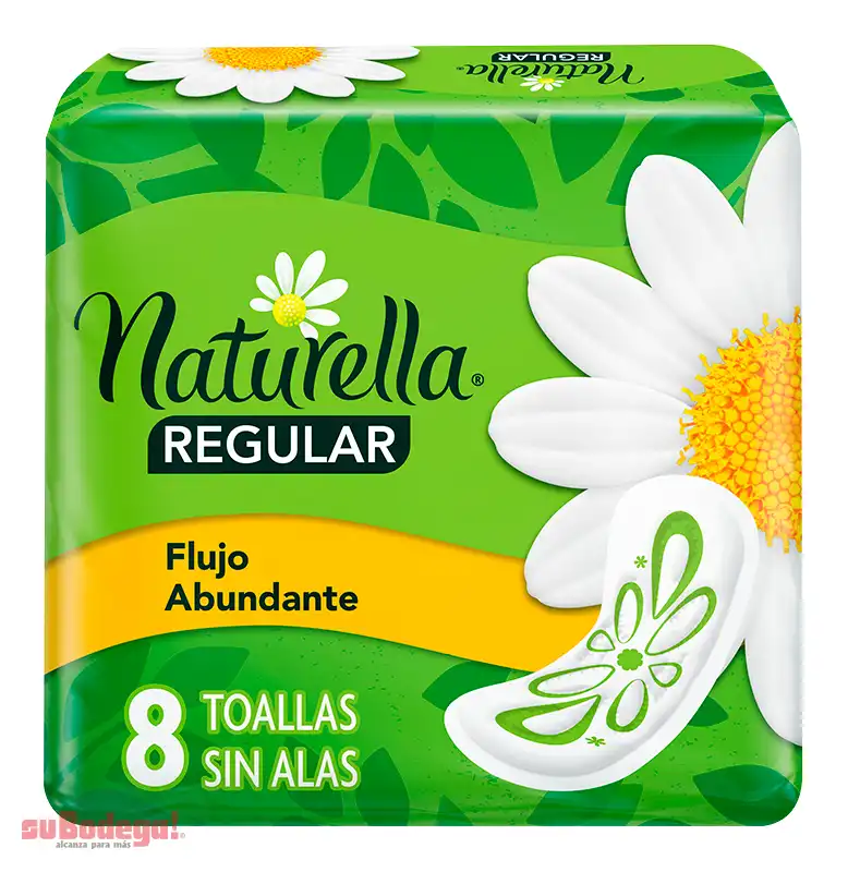 Toalla Sanitaria Naturella Manzanilla sin Alas 8 pz.