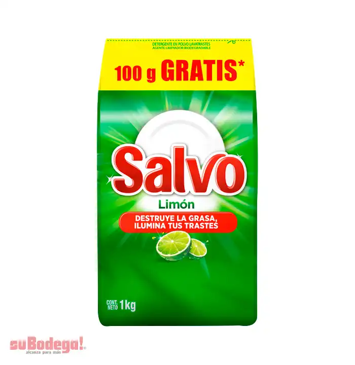 Detergente Salvo Limón 900 gr. Oferta 100 gr.
