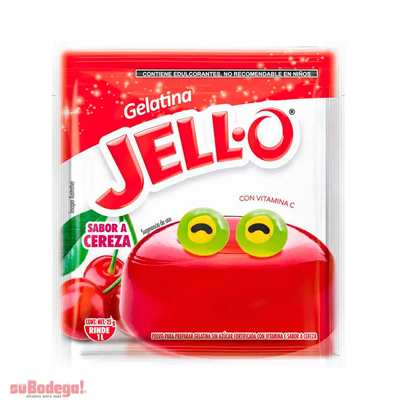Gelatina Jell-O Cereza 25 gr.