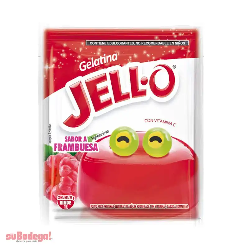 Gelatina Jell-O Frambuesa 25 gr.