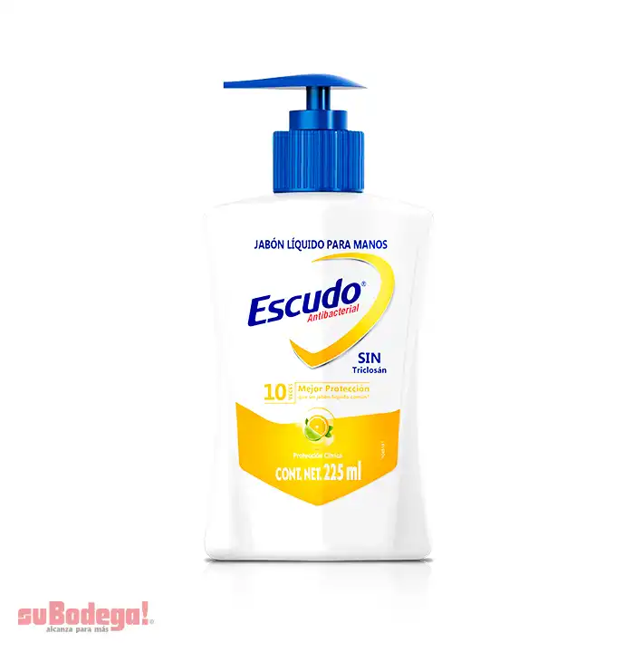 Jabón de Tocador Escudo Citrus Fresh Líquido 225 ml.