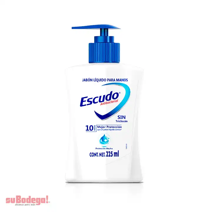 Jabón de Tocador Escudo Blanco Líquido 225 ml.