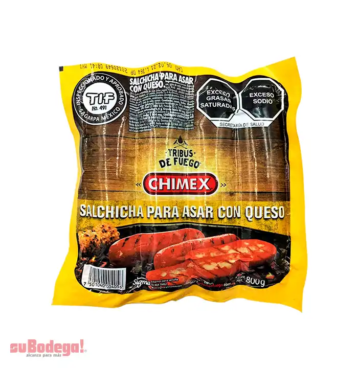 Salchicha para Asar Chimex con Queso 800 gr.