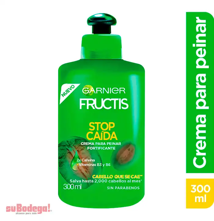 Crema para Peinar Fructis Stop Caída Caféína 300 ml.