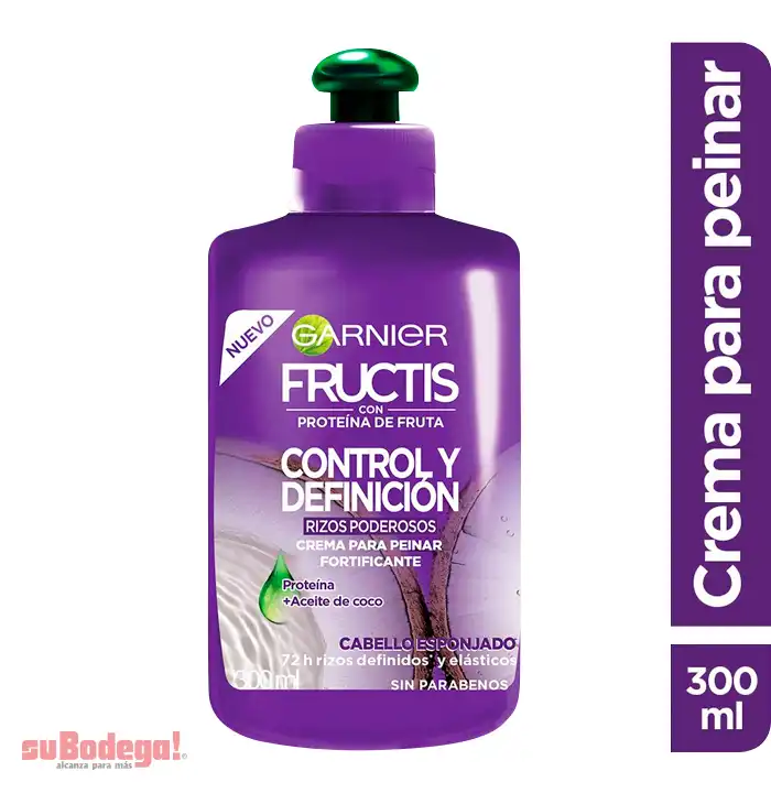 Crema para Peinar Fructis Definición de Rizos 300 ml.