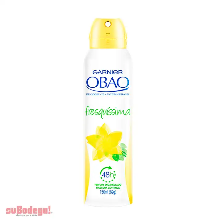 Desodorante Obao Mujer Fresquissima Aerosol 150 ml.