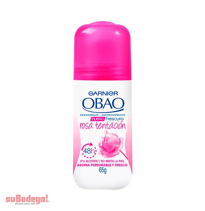 Desodorante Obao Mujer Rosa Tentación Roll On 65 gr.