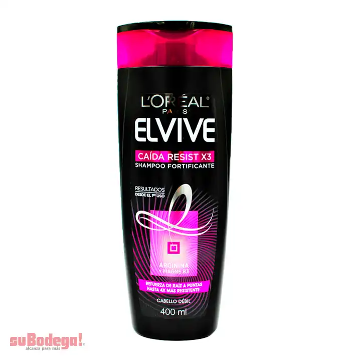 Shampoo Loreal Elvive Caída Resist Arginina 400 ml.