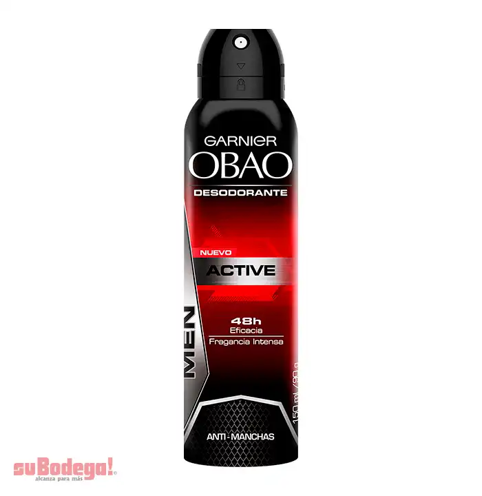 Desodorante Obao Hombre Active Aerosol 150 ml.