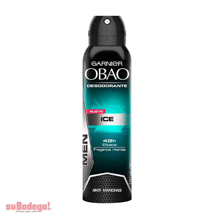 Desodorante Obao Hombre Ice Aerosol 150 ml.