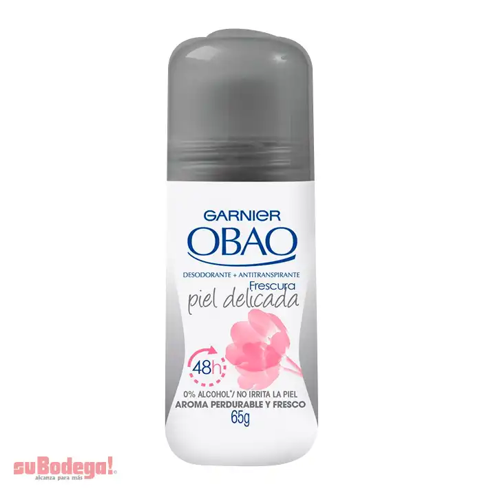 Desodorante Obao Mujer Piel Delicada Roll On 65 gr.