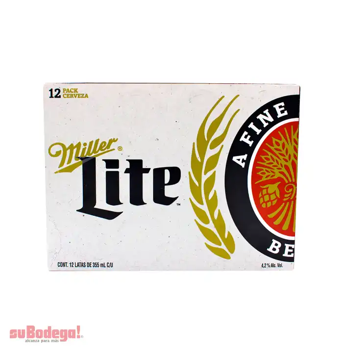 Cerveza Miller Lite 12/355 ml.