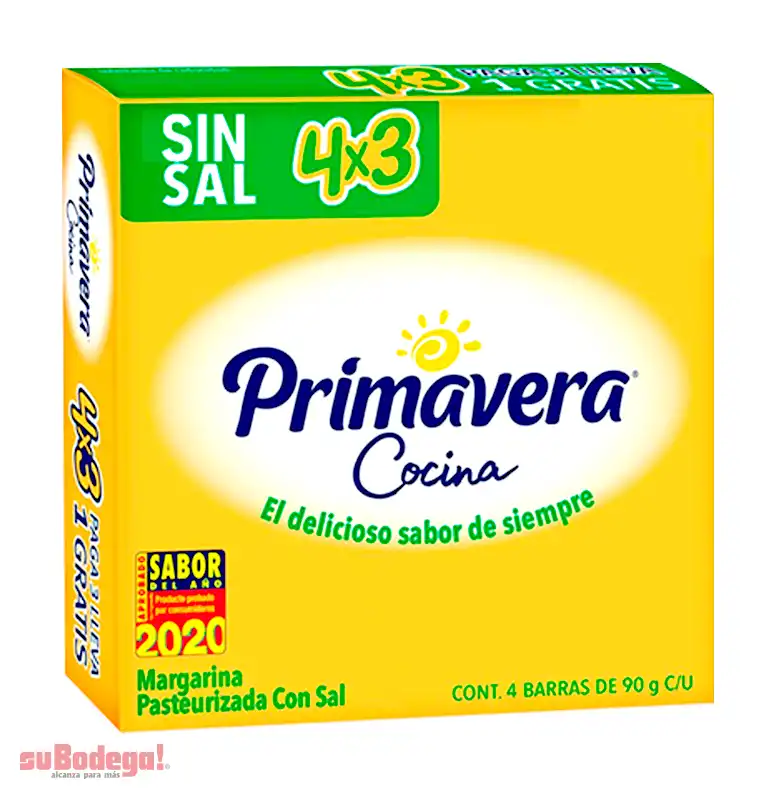 Margarina Primavera sin Sal Ahorrapack 360 gr.