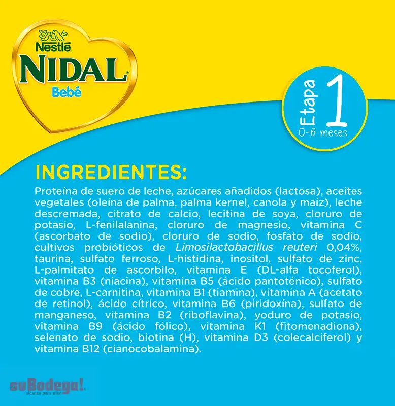 Leche nidal bebé 1 de 0 a 6 meses 120 gr