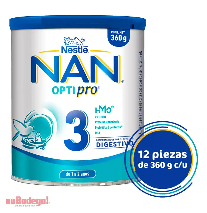 Leche Nan Número 3 360 gr.