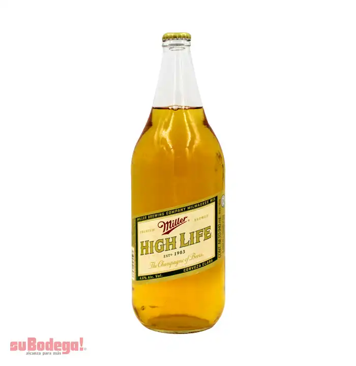 Cerveza Miller High Life Botella 946 ml.