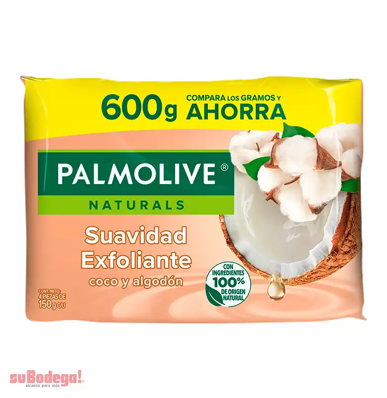 Jabón de Tocador Palmolive Naturals Coco Algodón 4/150 gr.