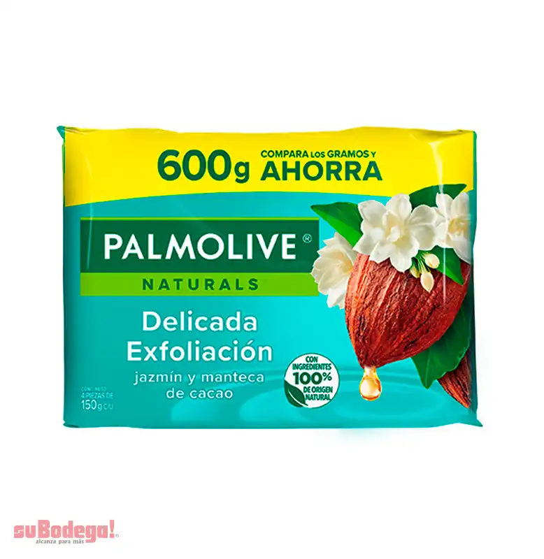 Jabón de Tocador Palmolive Naturals Jazmín y Cacao 4/150 gr.