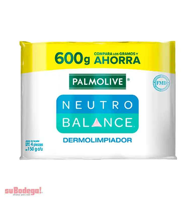 Jabón de Tocador Palmolive Neutro Balance Dermolimpiador 4/150 gr.