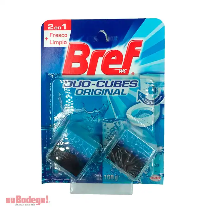 Pastilla Sanitaria Bref Dúo Cubes Regular 2/50 gr.