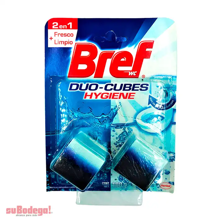 Pastilla Sanitaria Bref Dúo Cubes Hygiene 2/50 gr.