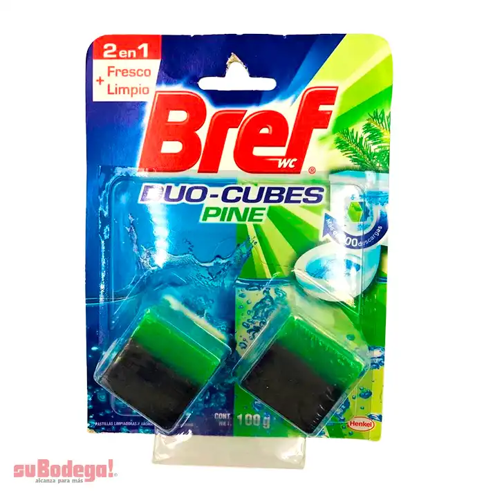 Pastilla Sanitaria Bref Dúo Cubes Pine 2/50 gr.