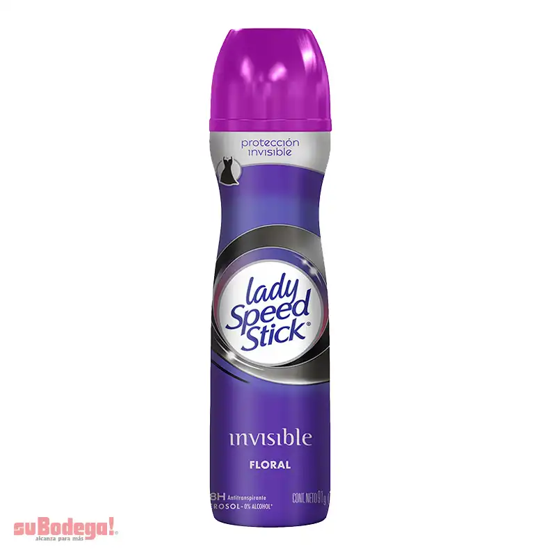 Desodorante Lady Speed Stick Floral Invisible Spray 91 gr.