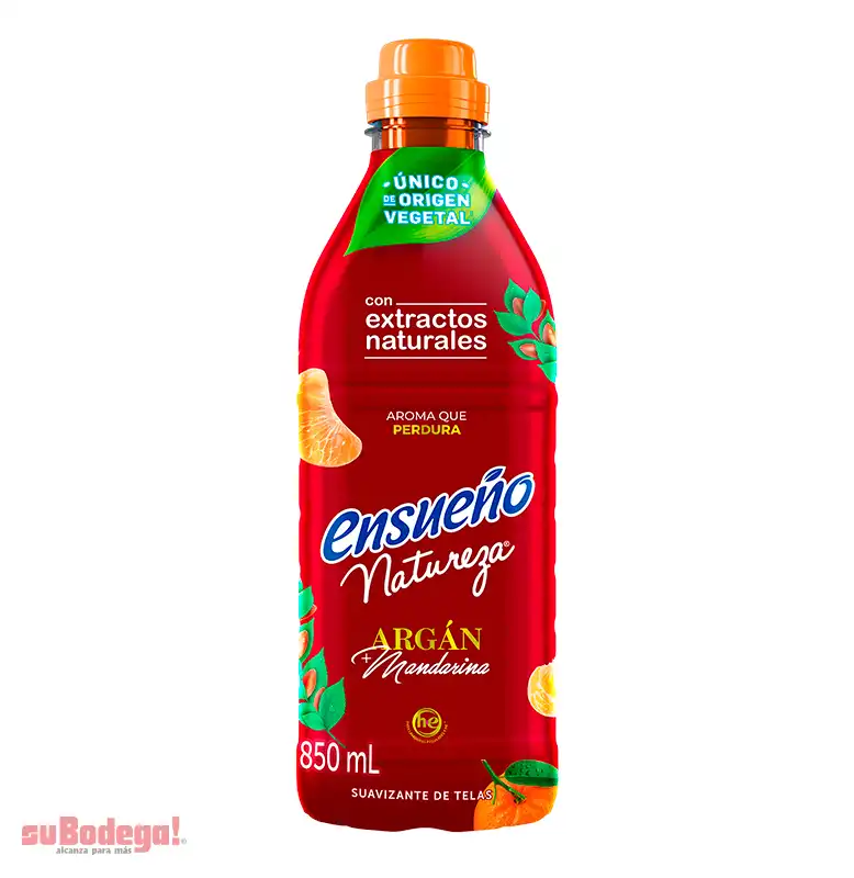 Suavizante Ensueño Natureza Argán Mandarina 850 ml.