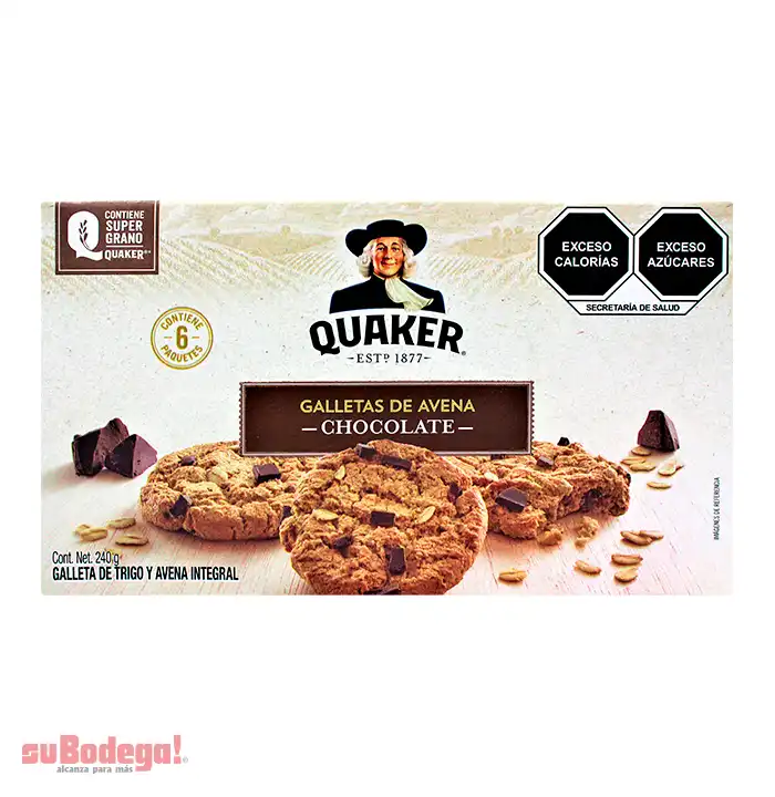 Galletas Quaker Avena Chocolate 240 gr.